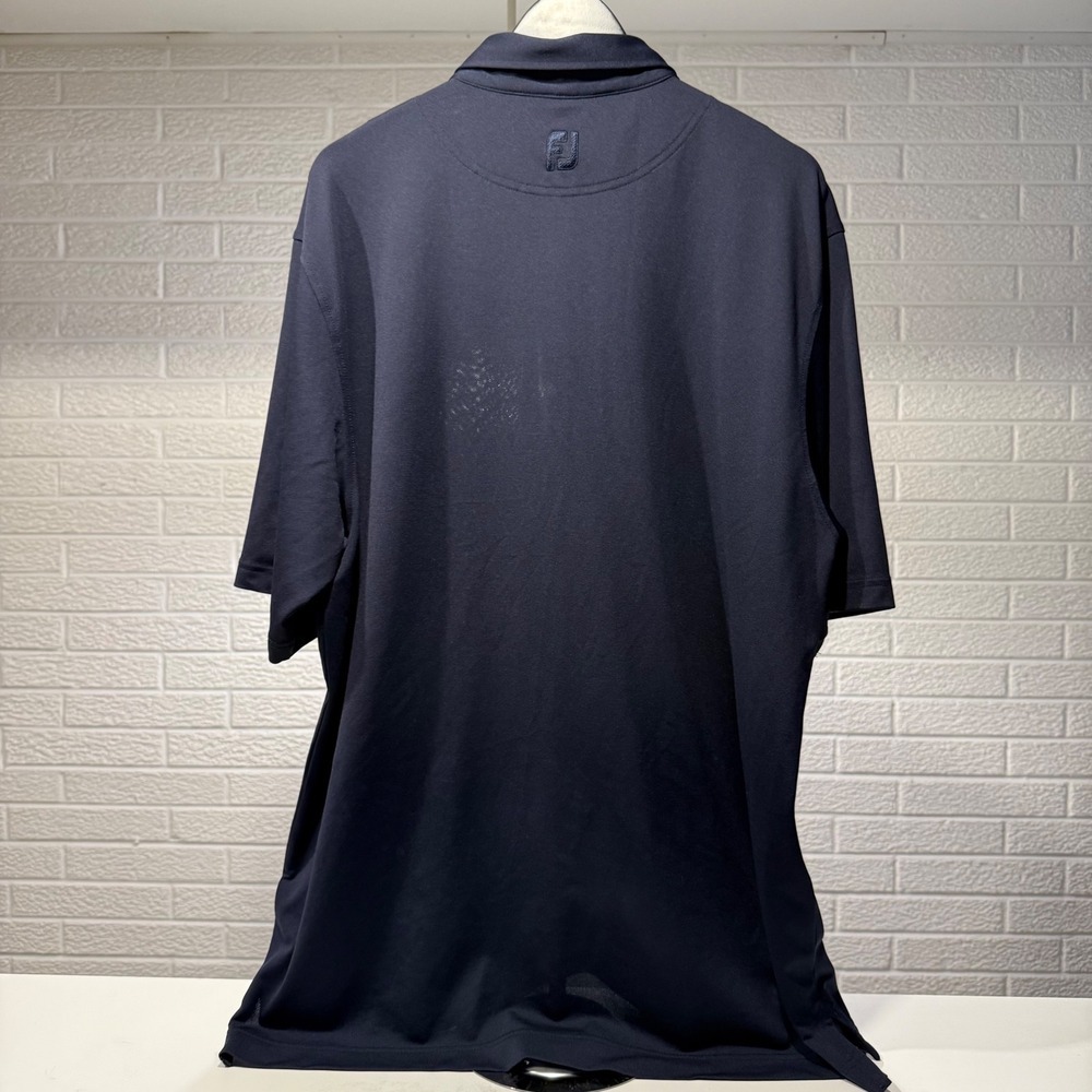 FootJoy FJ Navy Blue Golf‎ Polo Shirt Mens XL Embroidered Logo Short Sleeve - Picture 3 of 5